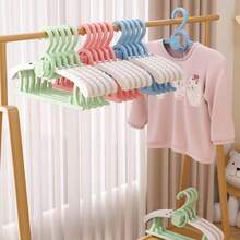 10 buah Gantungan Baju yang Dapat Diperpanjang, Gantungan Baju Plastik Multifungsi, Rak Penyimpanan Lemari, Dapat Ditumpuk, Hemat Ruang, Cocok untuk Kamar Tidur, Kamar Mandi, Penyimpanan Pakaian di Asrama. Rak Penyimpanan yang Dapat Diatur dari Bahan Polipropilen, Ukuran 28-73cm, Rak Lemari, Perlengkapan Penyimpanan Rumah - MultiWarna - View 2