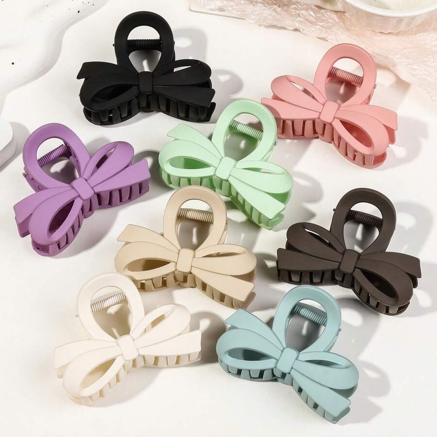 1个/6个装女士蝴蝶结发夹,优雅发爪盘发器,批发发饰,适合度假、日常通勤 - 彩色 - 查看 1
