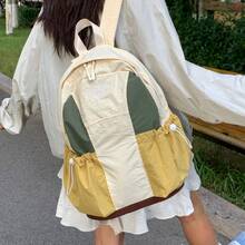 Outdoor Hiking Small Backpack Lightweight Mountaineering Women's Ultra-Light Sports Travel Lightweight Backpack Student School Bag - 米色小號 - 查看 6