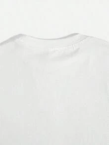 Women's Summer T-Shirt With Floral Embroidery, Casual Round Neck And Short Sleeves, Knitted Fabric, Regular Fit, Summer Beach Shirt For Women - 白色的 - 查看 3
