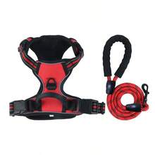 2pcs Reflective Dog Harness And 1.5m Leash, Breathable Pet Harness, Suitable For Small, Medium, Large Dogs And Cats, Anti-Pull Reflective Dog Harness Set, Large Dog Harness And Leash Set - Red - View 11