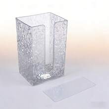 1个/2个装冰川图案透明纸巾盒，壁挂/桌面两用纸巾架，现代奢华纸巾收纳盒，适用于浴室、梳妆台、洗手间、家居装饰、浴室配件 - 透明 - 查看 9