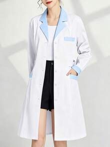 Women's Lab Coat/White Coat Fall - White - View 3