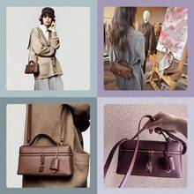 L23 Minimalist Solid Color Boxy Handbag For Women Elegant Smooth Faux Leather Top Handle Bag Luxury Design Structured Crossbody Purse With Adjustable Strap Versatile Daily Travel Satchel - 黑色金扣(L23平紋) - 查看 2