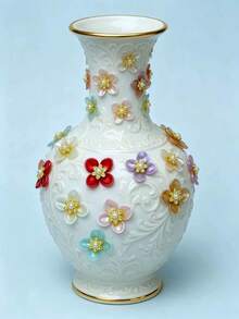50个缎面四瓣花装饰配件，珍珠花心+4片花瓣，马卡龙多色扁平树脂贴花，DIY装饰用品，适用于服装、礼品盒、发夹、包包、手工艺品等。 - 四瓣花 - 查看 3