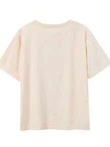 Women's Short-Sleeved T-Shirt With Pentagram, Easter T-Shirt, Machine Washable Without Deformation, Casual And Cool Style, Very Versatile For Everyday Wear, Suitable For Holiday Wear - 杏 - 查看 2