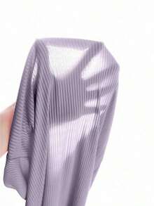 Vestido casual de mujer de unicolor, acanalado y ajustado sin mangas - Púrpura malva - Ver 4