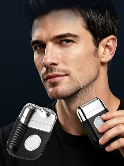 Hailicare Dual-Head Rechargeable Electric Shaver, 9000RPM Magnetic Rotary/Foil Mix, Wet Dry Use, Type-C Fast Charging 60-Day Battery Life