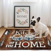 1pc Spice Kitchen Pattern Printed Faux Wool TPR Bottom Doormat, Bathroom Mat, Kitchen Mat, Laundry Room Mat, Holiday Decor, Home Decor, Party Decor, Wedding Decor, Dining Decor - Multicolor - View 5
