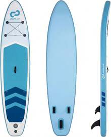 Infable Stand Up Paddle Board, 10FT/10.5FT/11FT SUP With Accessory Pack, Adjustable Paddle, Carry Bag, Fin, Hand Pump, Leash, Repair Kit - Light Blue Coconut Wave - View 1