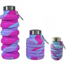 Generic Collapsible Sports Water Bottle, 500ml, Silicone, Reusable, Ideal For Travel, Sports, Camping, Hiking, Climbing - 1 - View 6