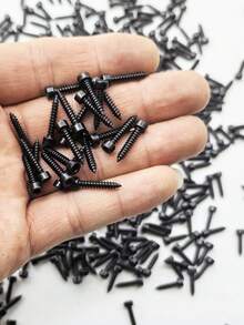 100 buah Sekrup Self-Tapping Kepala Cangkir M3, Sekrup Audio Warna Hitam & Perak, Sekrup Soket Heksagonal untuk DIY - A - View 14