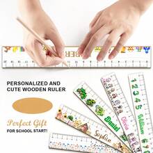 Personalized Acrylic Ruler | Vibrant Illustrated Design, Durable, Ideal For Students And Teachers, Modern Design, Fun Graphics, High-Quality Craftsmanship, Suitable For Boys And Girls - A - View 3