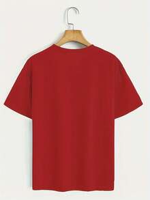 Women's Summer Short-Sleeved T-Shirt With Round Neck, European And American Casual Sporty Style, With Number 28 Printed, Casual Sportswear For Women. - 紅色 - 查看 2