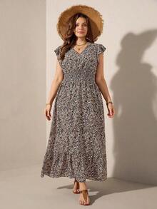 Comfylo Vestido casual de vacaciones largo con estampado de paisley talla grande, estilo boho, atuendos de verano boho de dinero viejo para mujeres, atuendos de primavera break rave, atuendos de festival de primavera break - Multicolor - Ver 1