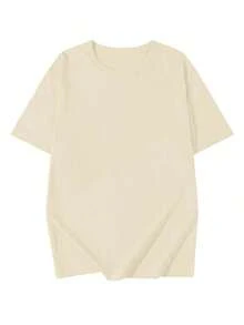 Camiseta casual para mujer, con estampado de anatomía del cerebro y el corazón, corte holgado y oversize, estilo callejero de cuello redondo y manga corta, adecuada para ir al trabajo, viajes urbanos, salidas de verano, reuniones con amigos, brunch de fin de semana en color negro - Albaricoque - Ver 3