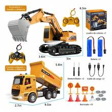 Kids Remote Control Construction Vehicles - Yellow - View 11
