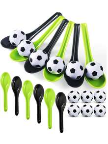 12/24pcs Football Party Game Set: Dribbling Relay Toys Set (Suitable For Teens And Adults), Includes Foam Footballs And Relay Games; Ideal As Party Supplies And Small Gifts For Sports Events, School Parties And Birthday Parties - Multicolor - View 2