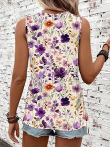 Top de tirantes de cuello redondo a rayas de colores para mujer, apto para primavera y verano - Multicolor 11 - Ver 2