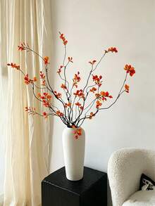 4/7/13pcs Artificial Ficus Leaves, Long Stem - Ideal For Flower Arranging, Home & Office Decor - Can Be Used As Vase Filler And Bouquet Accent - Perfect For Home Decor, Office Decor And Mother's Day Gift.Simulation Short Branch Small Autumn Leaf - Multicolor - View 8