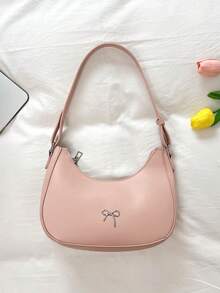 Women's Daily Commute Crescent Shoulder Bag - Multicolor - View 7