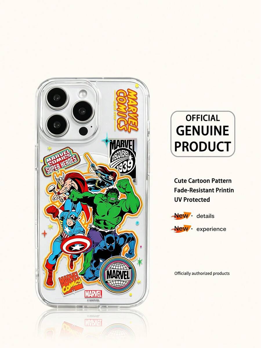 Marvel 蜘蛛人 & 鋼鐵人卡通手機殼，適用於 IPhone 17 Pro Max/17 Pro/Air/16 Pro Max/15 Plus/14/13/IP 17/15Pro/12 Pro/11/16 Plus,XR，防摔防刮保護套 - 無色 - 查看 1