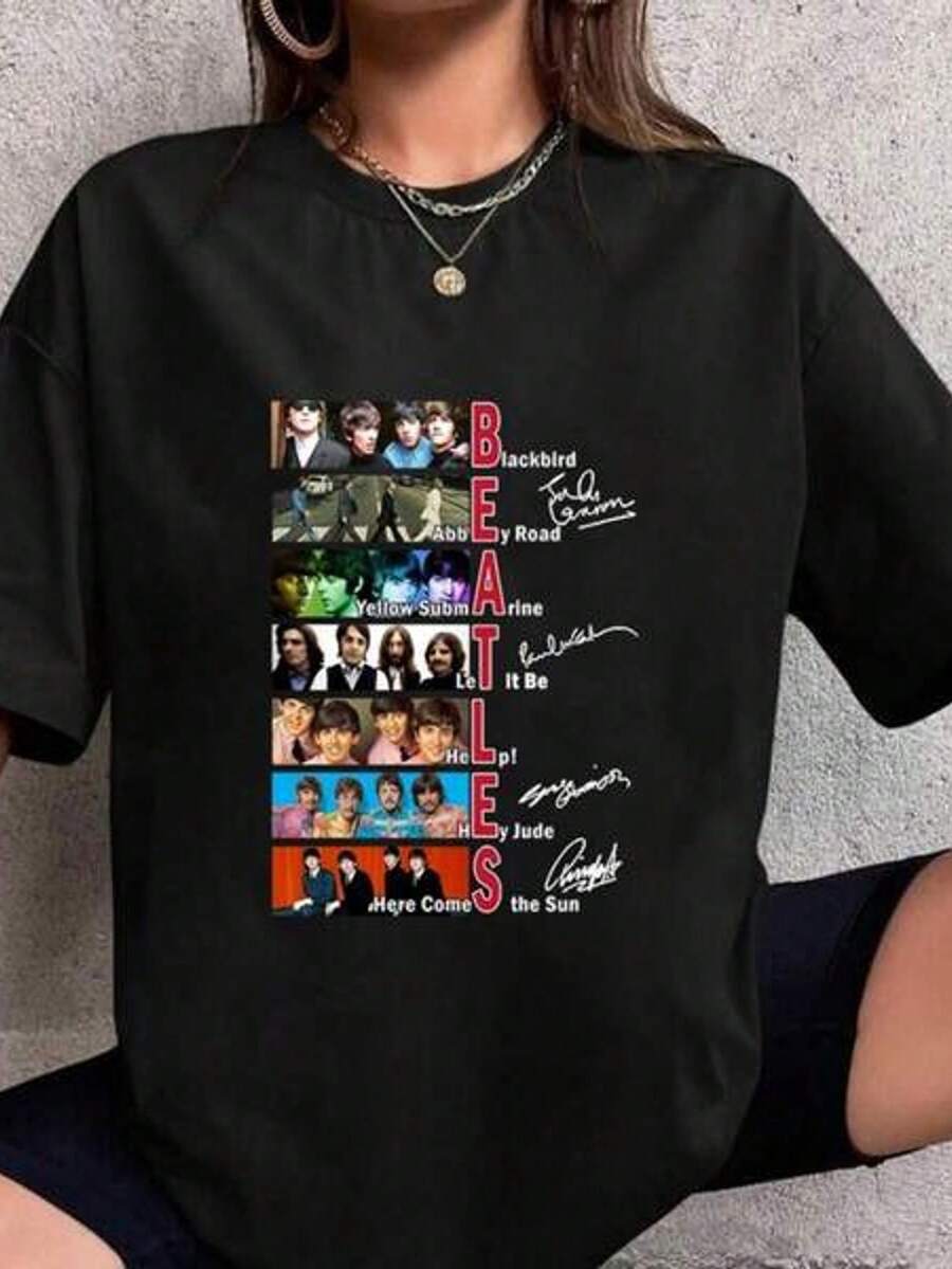 90s Vintage T1HE BEATLES S1ong List Shirt, Signature T1HE BEATLES Band Shirt, R1OCk Band T1HE BEATLES UniS1ex Shirt, T1HE BEATLES Fan Gift ShirtFor woman shirt