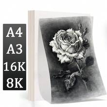 30 tờ giấy vẽ phác thảo 160g màu be, bề mặt nhám, giấy vẽ chuyên nghiệp dành cho sinh viên mỹ thuật. - 30 bức ảnh - Xem 1