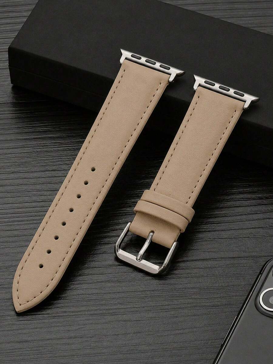 1件經典卡其色智慧手錶錶帶,相容 38mm、40mm、41mm、42mm、44mm、45mm、46mm、49mm Series Ultra 11 10 9 8 7 SE3 6 5 4 3 2 1,優雅商務錶帶,極簡風格替換錶帶,適合日常商務、派對、戶外、旅行,男女通用,絕佳禮物 - 卡其色 - 查看 1