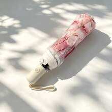 1pc Fully Automatic PVC Cat Paw Line Pattern Transparent Umbrella, Windproof And Rainproof, Reinforced Frame, Suitable For 2 People, Essential For Life, Mother's Day Gift, Travel Photography, Gift - Transparent Umbrella Series - View 7