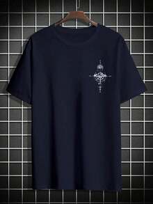 Manfinity Men's Printed Drop Shoulder T-Shirt - Pink - View 2