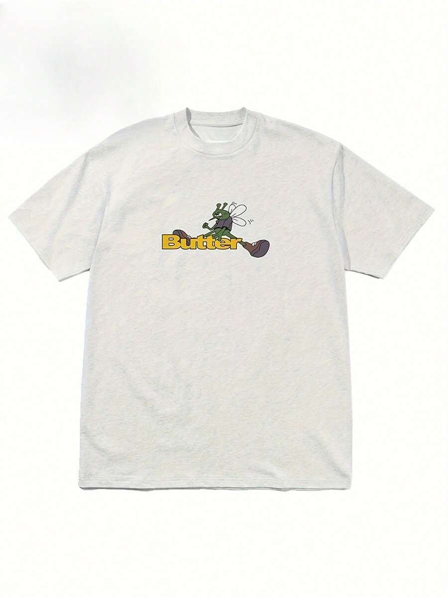 Butter Goods Skeeter T-Shirt For Men And Women, With Retro Bug Trap Design. Casual Short-Sleeved Round Neck T-Shirt With Bug Print Design, Suitable For All Seasons, Classic Fit, Soft And Comfortable, A Collector's Item. Loose And Comfortable. - White - View 1