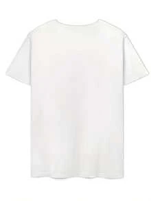 1 camiseta de manga corta para mujer, 180g, 100% algodón - Blanco - Ver 2