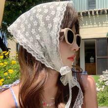 乡村风头巾，女士三角头巾，适合夏季海滩旅行拍照，飘逸发带配饰 - 查看 1