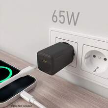 65W GaN USB-C Super Fast Charger, PD65W Quick Wall Charger, Suitable For Laptops, 17/16/15 Series, /Tablets Type-C Power Adapter - White - View 6