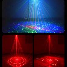 Lampu Pesta USB Baru, Lampu Laser Multi-Mode Kontrol Suara, Proyektor Lampu Panggung Berkedip dengan Kontrol Jarak Jauh, Penawaran Spesial Musim Gugur, Cocok untuk Pesta Dalam Ruangan di Rumah, Dekorasi Ulang Tahun, Dansa Klub, Karaoke, Pertunjukan Halloween dan Natal - Dark Green - View 9