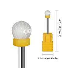 1 Mũi khoan móng tay bằng gốm, chuôi 3/32" dùng để tháo móng gel - Nhiều màu - Xem 15