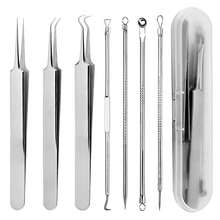 7pcs Black Head Removal Tool Kit, Suitable For Acne, Pore, Blackhead Cleaning - Multi-piece Set - View 1