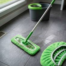 Household Flat Mop Replacement Cloth Covers 8 Pack, Wet & Dry Dual Use Absorbent Mop Pads, Washable Reusable Floor Cleaning Cloths For Home Kitchen Bedroom Floor Daily Cleaning - 綠色-8Pcs - 查看 1