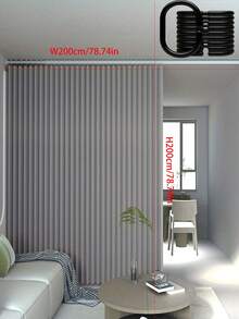 Foldable Blackout Partition Curtain | Wind-Resistant Divider Curtain | With Hooks And Storage Strap | Fashionable Polyester Material | Suitable For Living Room, Bedroom And Kitchen | Multiple Colors And Sizes Available | Easy Care Design | Elegant Room Divider Curtain | Bedroom Partition Curtain | Foldable Design | Smooth Texture - Door Curtain - View 11