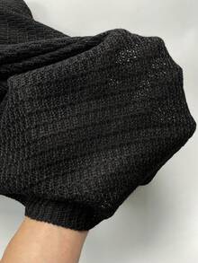 Đầm maxi ôm sát cơ thể màu đen phong cách Boho dành cho nữ, cổ chữ V khoét sâu, tay loe, thanh lịch, thích hợp cho trang phục đi biển mùa hè. - màu đen - Xem 11