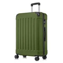 YONSLY Hard Shell Suitcase 16/20/24/28 Inches With 4 360° Wheels Sturdy Double Zipper Combination Lock Mesh Pocket Soft Rubber Handle Travel Suitcase - 橄欖綠 - 查看 8