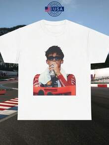 Charles  F1 Racing Unisex T-Shirt (Italy Grand Prix Discount) - Perfect Gift For  Racing Fans,  F1 Apparel- playera blanca hombre,blusas para mujer,jersey playeras oversize de hombre,playera de hombre,ropa de hombre,playeras de mujer,playeras oversize de mujer,ropa deportiva hombre,playeras deportivas para hombre,ofertas y liquidaciones de todo,regalos para hombre,playeras de hombre algodón,playeras de algodón mujer,ropa y2k,playeras deportivas para mujer, Unisex Cotton Short Sleeve Crew Neck Loose Fit Summer Casual WearAll Sizes Available(2Y-3XL) - Blanco - Ver 1