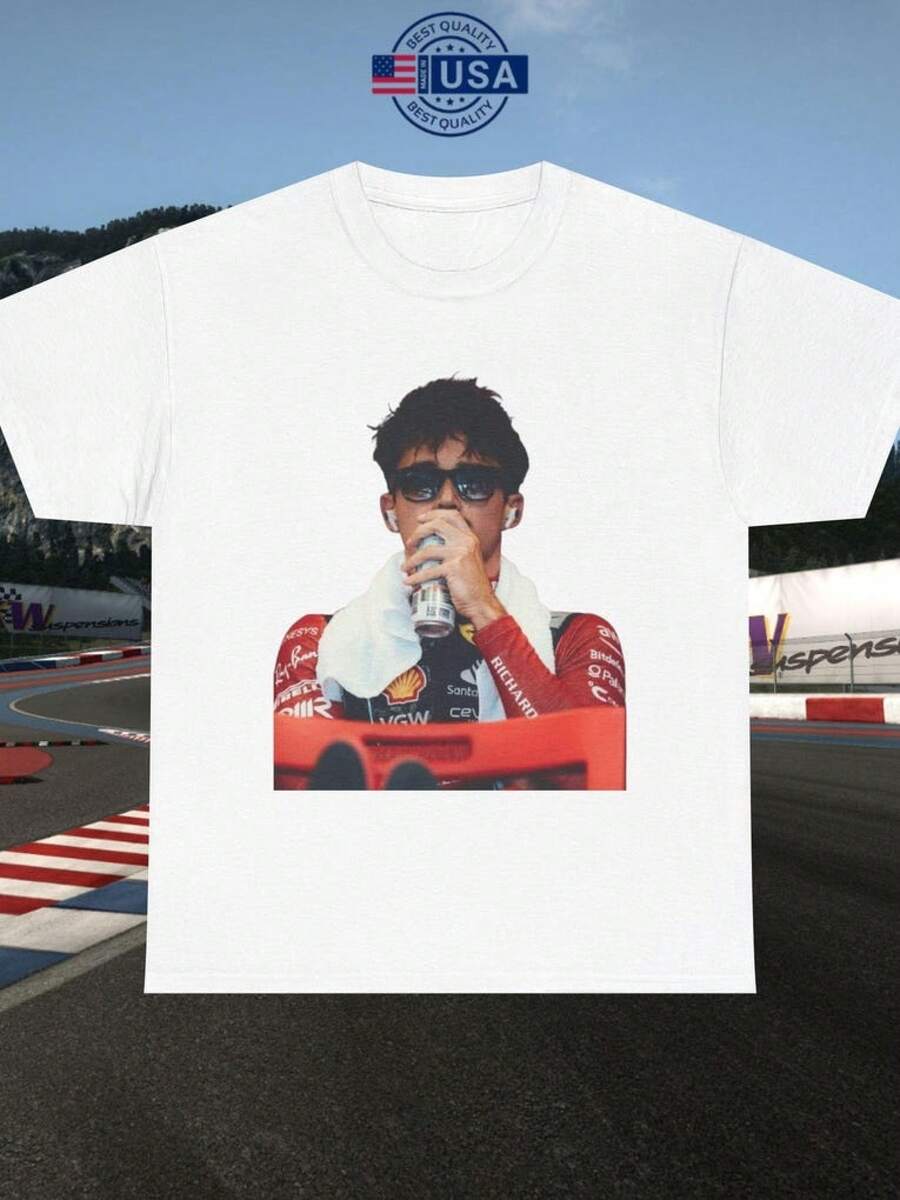 Charles  F1 Racing Unisex T-Shirt (Italy Grand Prix Discount) - Perfect Gift For  Racing Fans,  F1 Apparel- playera blanca hombre,blusas para mujer,jersey playeras oversize de hombre,playera de hombre,ropa de hombre,playeras de mujer,playeras oversize de mujer,ropa deportiva hombre,playeras deportivas para hombre,ofertas y liquidaciones de todo,regalos para hombre,playeras de hombre algodón,playeras de algodón mujer,ropa y2k,playeras deportivas para mujer, Unisex Cotton Short Sleeve Crew Neck Loose Fit Summer Casual WearAll Sizes Available(2Y-3XL) - Blanco - Ver 1