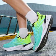 2026 Zapatos deportivos de lujo para hombres, zapatos de running cómodos y transpirables para uso en exteriores (suelas pintadas a mano de manera desigual) - Verde - Ver 5