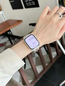 1条不锈钢表带，兼容 42mm、38mm、40mm、41mm、44mm、45mm、46mm、49mm，时尚智能手表替换表带，适用于Series Ultra2、Ultra SE2、SE 11、10、9、8、7、6、5、4、3、2、1，可作为学生返校礼物 - 星光 - 查看 3