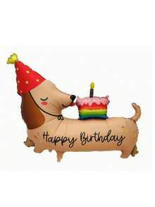 Matte Cake Sausage Dog Zebra Carnival Decor Set, Light Gold Number 0-9 Foil Balloons, Small Circus Lion, Carousel, Sea Lion Foil Balloon, Suitable For Circus Themed Birthday Party, Party Decorations, Holiday Decorations, Circus Event Decor, 1st Birthday Background, Photography Props, Decorative Items - Carnival Dog - View 10