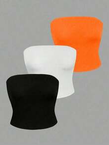 3 piezas Top bandeau de rayas - Multicolor - Ver 5