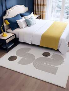 1 pieza Alfombra decorativa grande de estilo minimalista para interiores, alfombra de material de cachemira sintética, alfombra para sala de estar, alfombra para sofá, alfombra para dormitorio, alfombra antideslizante para al lado de la cama, tapete antideslizante para piso de habitación, alfombra para comedor y cocina, almohadilla para silla de oficina, tapete para entrada, tapete para picnic al aire libre, alfombra suave para gateo de bebé, manta para camping al aire libre - Multicolor-1 - Ver 12