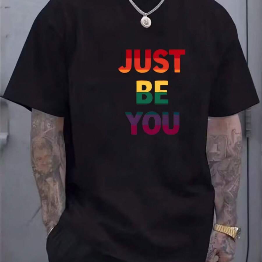 Camiseta impresa para hombres y mujeres - Negro - Ver 1